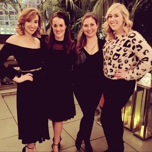 Off the Shoulder Midi Jersey Dress